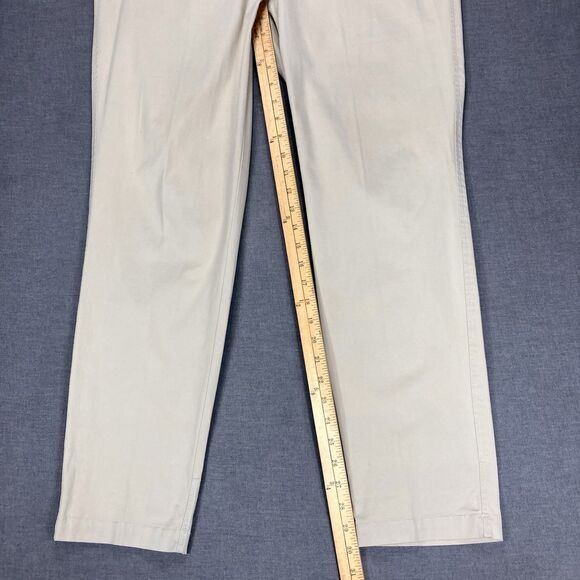 Vince Chino Pants Women 14 Cream Straight Leg Classic Career Preppy Basic Casual - Picture 12 of 14